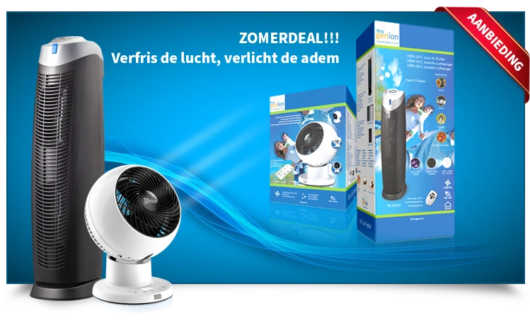 Aanbieding luchtreiniger en ventilator